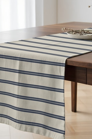 Chemin de table en coton biologique - Beige - 50 x 150 cm