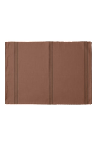 2 sets de table antitache en coton biologique - Rouge brique - 35 x 50 cm