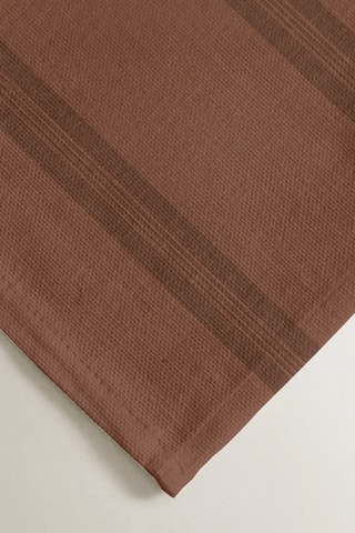 2 sets de table antitache en coton biologique - Rouge brique - 35 x 50 cm