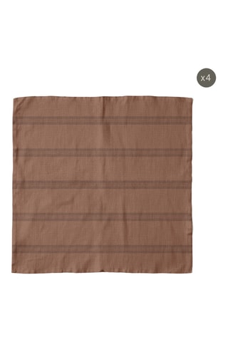4 serviettes de table - Rouge brique