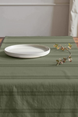 Chemin de table en coton biologique - Vert clair - 50 x 150 cm