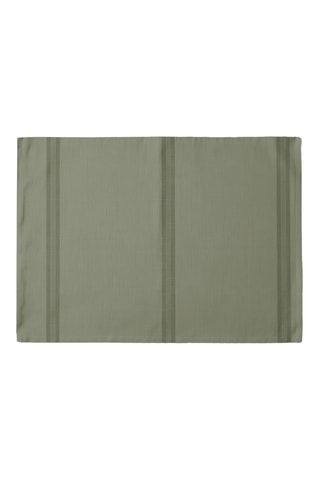 2 sets de table antitache en coton biologique - Vert clair - 35 x 50 cm