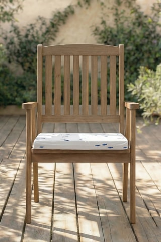 Coussin d’assise pour chaise de jardin - Blanc - 40 x 40 x 5 cm