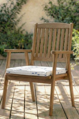 Coussin d’assise pour chaise de jardin - Blanc - 40 x 40 x 5 cm