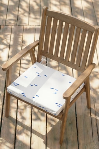 Coussin d’assise pour chaise de jardin - Blanc - 40 x 40 x 5 cm