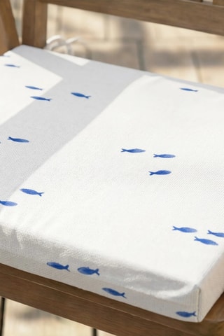 Coussin d’assise pour chaise de jardin - Blanc - 40 x 40 x 5 cm