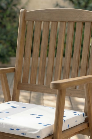 Coussin d’assise pour chaise de jardin - Blanc - 40 x 40 x 5 cm