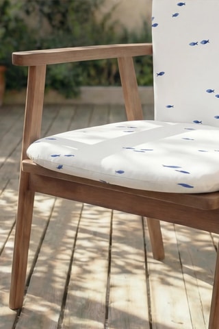 Coussin pour chaise de jardin - Blanc - 93 x 47 x 5 cm