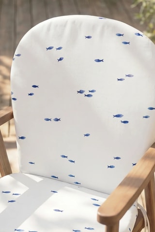 Coussin pour chaise de jardin - Blanc - 93 x 47 x 5 cm