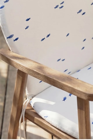 Coussin pour chaise de jardin - Blanc - 93 x 47 x 5 cm