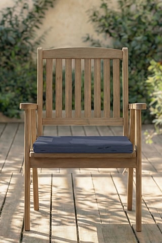 Coussin d'assise pour chaise de jardin - Bleu marine - 40 x 40 x 5 cm