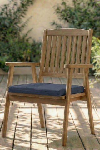 Coussin d'assise pour chaise de jardin - Bleu marine - 40 x 40 x 5 cm