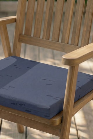 Coussin d'assise pour chaise de jardin - Bleu marine - 40 x 40 x 5 cm