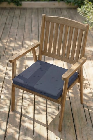 Coussin d'assise pour chaise de jardin - Bleu marine - 40 x 40 x 5 cm