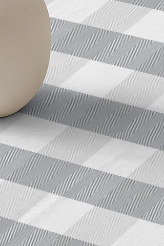 Nappe antitache  en coton biologique - Gris foncé et blanc