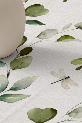 Toalha de mesa - Branco e verde-claro