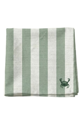 4 serviettes de table - Vert et blanc