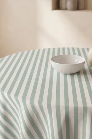 Nappe antitache ronde - Vert et blanc
