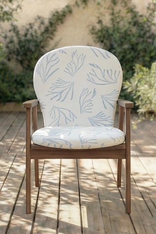 Coussin pour chaise de jardin - Bleu et blanc - 93 x 47 x 5 cm