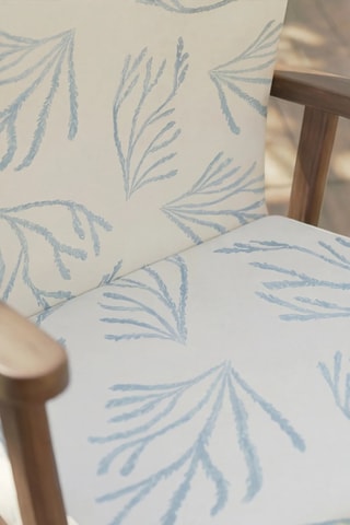 Coussin pour chaise de jardin - Bleu et blanc - 93 x 47 x 5 cm