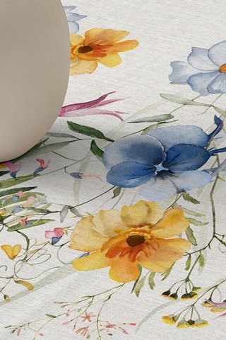 Toalha de mesa - Branco e amarelo