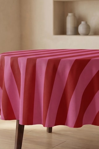 Nappe antitache ronde - Rouge et rose