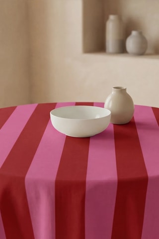 Nappe antitache ronde - Rouge et rose