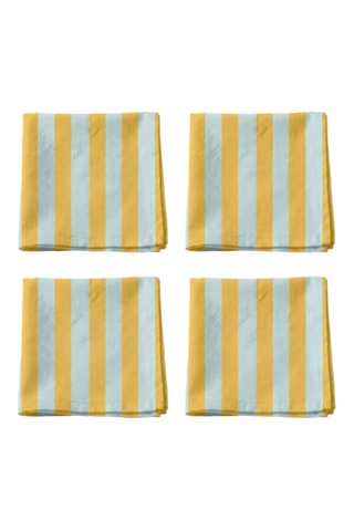 4 serviettes de table - Jaune