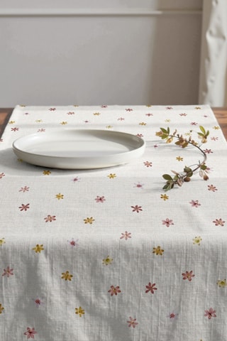 Chemin de table en coton biologique - Blanc - 50 x 150 cm