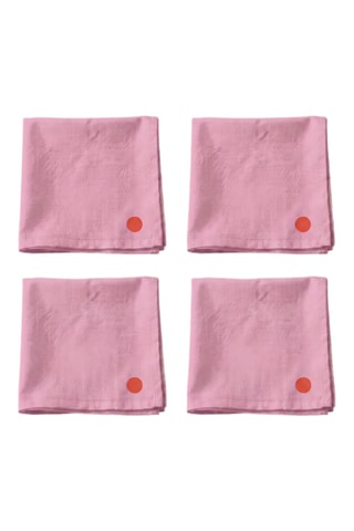 4 serviettes de table - Rose