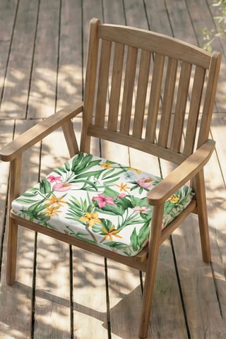Coussin d'assise pour chaise de jardin - Ecru - 40 x 40 x 5 cm