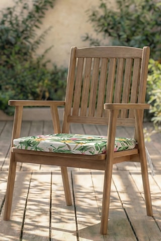 Coussin d'assise pour chaise de jardin - Ecru - 40 x 40 x 5 cm