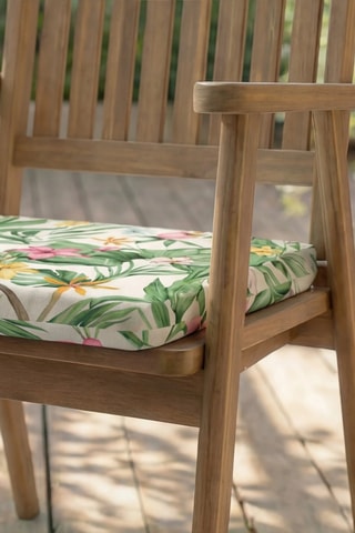 Coussin d'assise pour chaise de jardin - Ecru - 40 x 40 x 5 cm