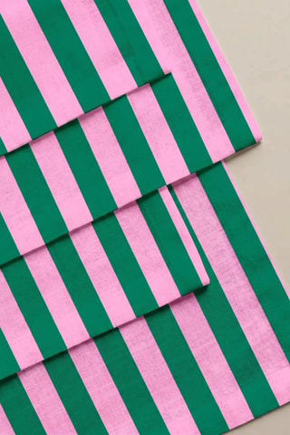 4 guardanapos de mesa - Rosa e verde-claro