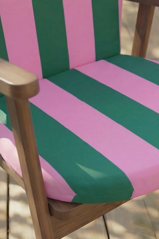Coussin pour chaise de jardin - Rose et vert clair - 93 x 47 x 5 cm