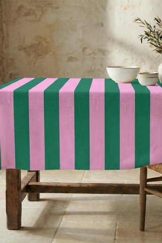 Toalha de mesa - Rosa e verde-claro