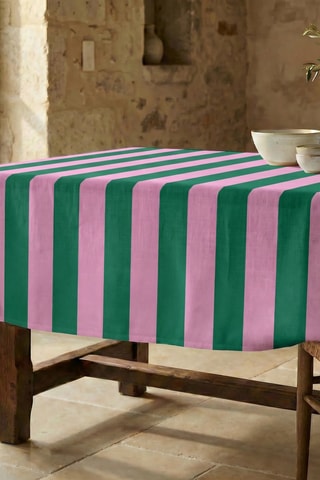 Toalha de mesa - Rosa e verde-claro