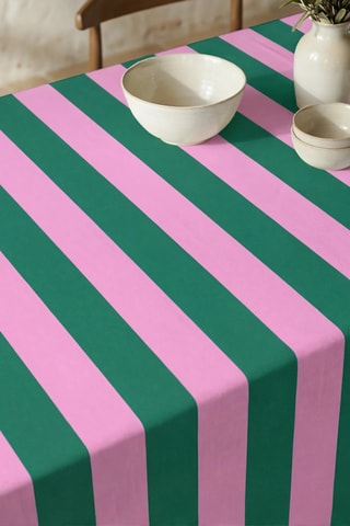 Toalha de mesa - Rosa e verde-claro