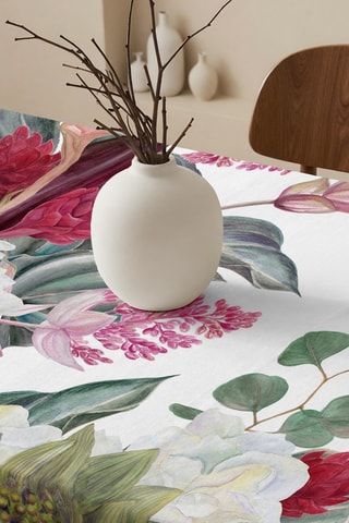 Toalha de mesa antimanchas em algodão biológico - Branco