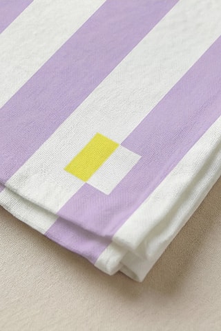 4 serviettes de table - Blanc et violet
