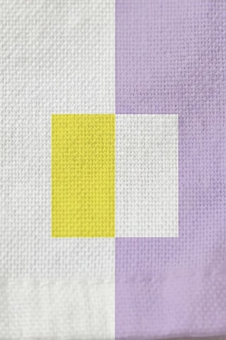 4 serviettes de table - Blanc et violet