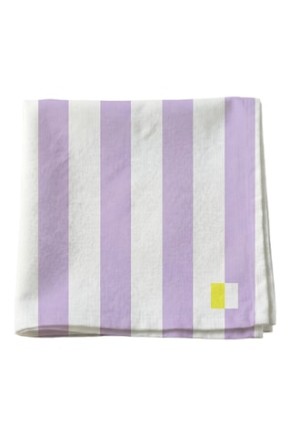 4 serviettes de table - Blanc et violet