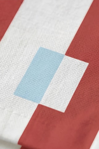 4 serviettes de table - Blanc et rouge