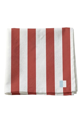 4 serviettes de table - Blanc et rouge