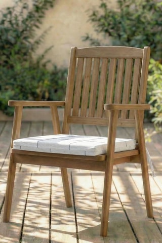 Coussin d'assise pour chaise de jardin - Blanc - 40 x 40 x 5 cm