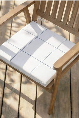 Coussin d'assise pour chaise de jardin - Blanc - 40 x 40 x 5 cm