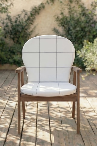 Coussin pour chaise de jardin - Blanc - 93 x 47 x 5 cm