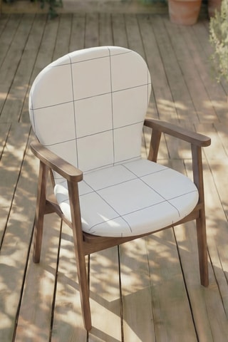 Coussin pour chaise de jardin - Blanc - 93 x 47 x 5 cm
