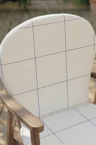 Coussin pour chaise de jardin - Blanc - 93 x 47 x 5 cm