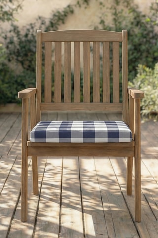 Coussin d'assise pour chaise de jardin - Bleu marine - 40 x 40 x 5 cm